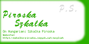 piroska szkalka business card